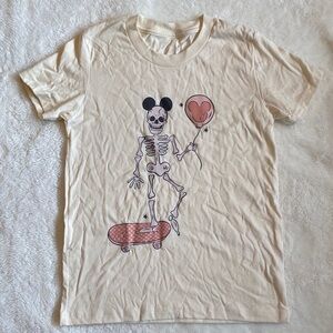 Norma Madison Cream Disney Skeleton Graphic Tee - Size 7/8 - New